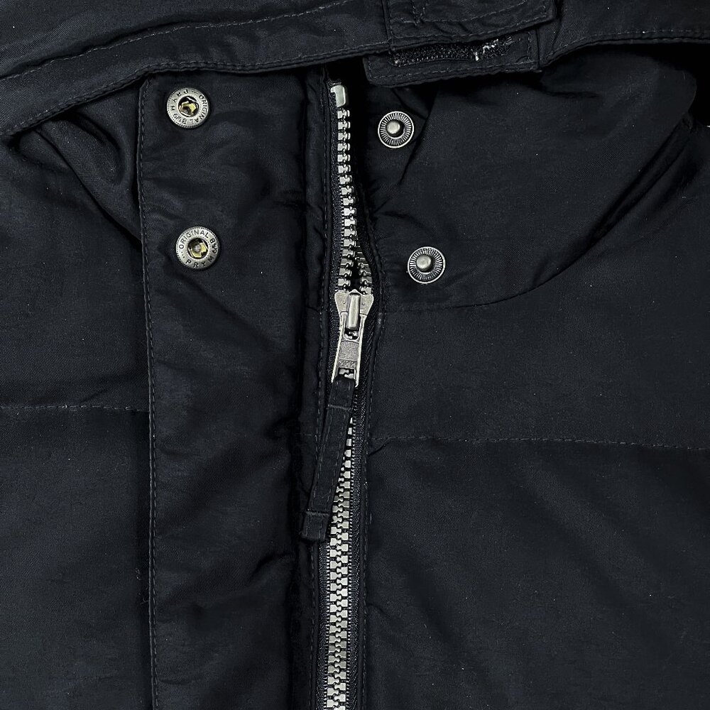 L.L. Bean Y2K Vintage Goose Down Puffer Black Hooded Parka WinterJacket Size M - Picture 3 of 7